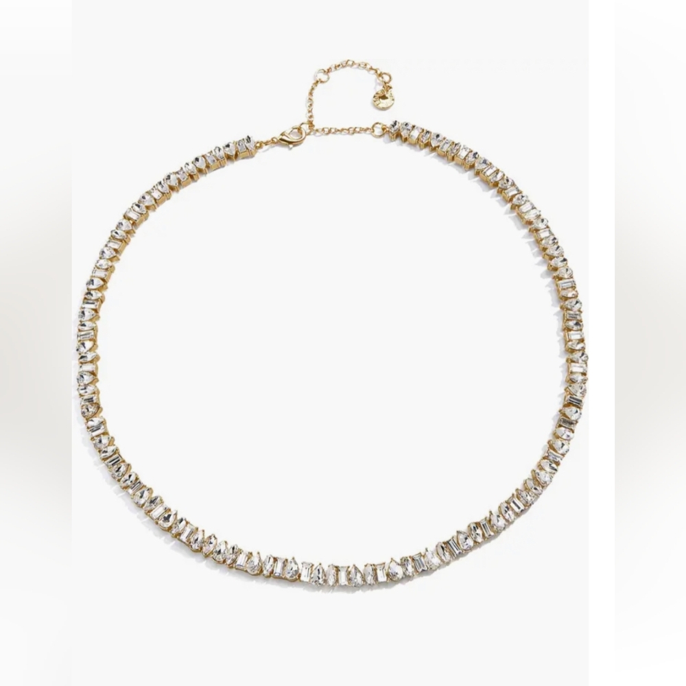 Gold and crystal necklace